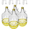 4 x Dama 5 L com rolha, borbulhador, tampa e cesto - 2 