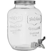 Dispensador para limonada com torneira – de vidro, 4 L ['dispensador para limonada', ' frasco para bebidas', ' frasco com torneira', ' frasco de 4 litros com torneira', ' garrafão de vidro com torneira', ' garrafão de vidro para bebidas', ' frasco para bebida', ' frasco para bebidas para festas', ' frasco com torneira para o jardim', ' limonada ao ar livre', ' refresco de verão']