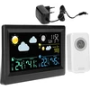 Estação meteorológica eletrónica – sem fios, com sensor, preta ['estação meteorológica sem fios', ' medição da temperatura interior e exterior', ' medição da humidade', ' estação meteorológica com calendário', ' estação meteorológica com despertador', ' estação meteorológica precisa', ' estação meteorológica', ' estação meteorológica eletrónica', ' estação meteorológica versátil', ' medidor meteorológico ideal', ' controlo de temperatura', ' sensor de humidade', ' higrómetro', ' barómetro', ' medição da pressão atmosférica', ' previsão do tempo', ' fases da lua', ' ideia de prenda', ' tendência', ' estação meteorológica com ecrã a cores']