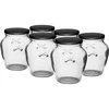 Frasco Amfora 580 ml (fi 82) com tampa preta, 6 unidades - 7 