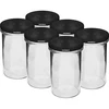 Frasco direito 545 ml (fi 82) - com tampa preta, 6 unidades - 6 