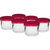 Frasco simples 235 ml (fi 82) com tampa bordeaux, 6 unid. ['conjunto de frascos', ' frascos para picles e fermentação', ' frascos para compotas', ' frasco com tampa', ' frascos fi 82', ' frascos com tampas twist-off de 6 patilhas', ' frascos com tampas bordeaux', ' para conservas', ' para pasteurização em banho-maria', ' para carne', ' carne em frasco']
