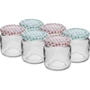 Frasco TO 106 ml com tampa colorida Ø 53 mm - 6 un. ['frascos', ' frascos pequenos', ' frasquinho', ' frasco de vidro', ' frascos de vidro', ' frasco com tampa', ' frascos para conservas', ' frasco para conservas caseiras', ' frascos para esterilização', ' frascos para especiarias', ' frasco para doce', ' frasco para compotas', ' frasco para mel', ' frasquinho para mel']