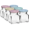 Frasco TO 120 ml quadrado Ø53 com tampa - 6 unidades ['frascos', ' frascos pequenos', ' frasquinho', ' frasco de vidro', ' frascos de vidro', ' frasco com tampa', ' frascos para conservas', ' frascos para fazer conservas', ' frascos para especiarias', ' frasco para doce', ' frasco para compota', ' frasco para confituras', ' frasco para mel', ' frasquinho para mel']