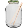 Frasco TO 2 L, fi 82/6 com tampa colorida + pinças ['frasco', ' frasco de vidro', ' frasco com tampa', ' frasco para fermentar pepinos', ' frasco para pepinos', ' frasco para licores', ' frasco para licores caseiros', ' frasco com pinças', ' pinças para picles', ' pinças de cozinha']