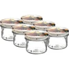Frasco TO 235 ml com tampa colorida Ø82 - 6 unidades ['frasco de vidro', ' tampas decorativas', ' para conservas', ' para conservas caseiras', ' para compotas', ' conjunto de frascos']