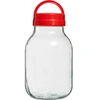 Frasco TO 3 L com tampa Ø100 mm com pega ['frasco', ' frasco de vidro', ' frasco com tampa de rosca', ' frasco para fermentar pepinos', ' frasco para pepinos', ' frasco para licores', ' frasco para infusões', ' frasco com pega', ' tampa com pega']