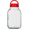 Frasco TO 4 L com tampa Ø 100 mm com pega ['pote', ' pote de vidro', ' frasco de vidro', ' frasco com tampa', ' frasco para picles de pepino', ' frasco para pepinos', ' frasco para licores caseiros', ' pote para licores caseiros', ' frasco com pinças', ' pinças para pepinos', ' pinças de cozinha']