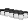 Frasco TO 40 ml com tampa preta fi 43 - 10 unidades ['frasco para compotas', ' frasco com tampa decorativa', ' frasco TO', ' frasco 40 ml', ' frasquinhos para mel']