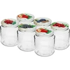 Frasco TO, bojudo 580 ml com tampa colorida fi82/6, 6 unid. ['frascos', ' frasco', ' conjunto de frascos', ' pack de frascos', ' recipientes', ' recipientes de vidro', ' frascos para armazenamento', ' frascos de cozinha', ' frascos de vidro', ' frascos com tampa metálica', ' frascos para armazenar alimentos', ' frascos para conservas', ' frascos para ervas', ' frascos para café', ' frascos para chá', ' frascos para máquina de lavar louça', ' frasco de vidro', ' frasco com tampa', ' frascos para compotas', ' frasco bojudo', ' bojudo']