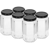 Frasco twist-off 385 ml com tampa preta Ø 63, 6 un. ['frascos decorativos', ' frascos', ' frascos com tampas', ' frascos para conservas', ' frascos elegantes', ' frascos para compotas', ' frascos para conservas', ' frascos para a despensa', ' conjunto de frascos', ' frascos com tampas', ' terrário em frasco', ' frascos decorativos', ' frasco decorativo', ' frasco para carnes', ' carne no frasco', ' carnes no frasco']