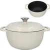 Panela de ferro fundido esmaltada - ecru, 4 L - 10 
