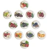 Tampas fi 66 frutas - 10 un. ['tampas para frascos', ' tampas decorativas', ' tampas coloridas', ' tampas com frutas', ' fi66', ' fi 66']