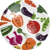 Tampas fi 82/6 com motivos de legumes - 10 unidades ['tampas para frascos', ' tampas para conservas', ' tampas coloridas', ' para frascos fi 82', ' para pasteurização', ' tampas com clique', ' tampas com legumes']