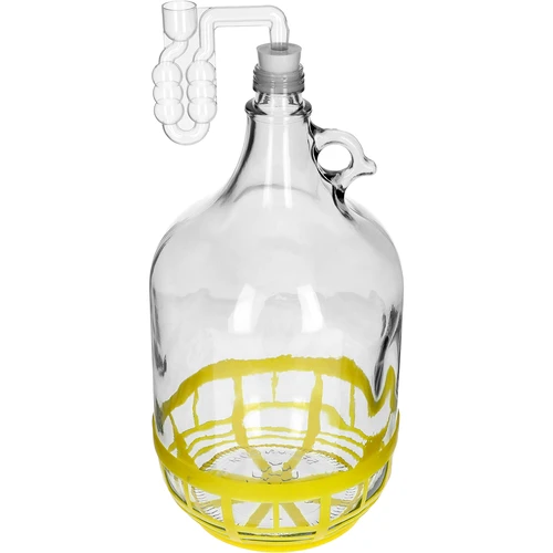 4 x Dama 5 L com rolha, borbulhador, tampa e cesto - 5