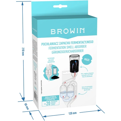 Absorvedor de odores de fermentação com borbulhador Maxi e carvão - 7