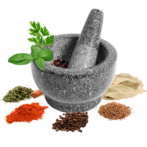 Almofariz de cozinha de granito com pilão - 4