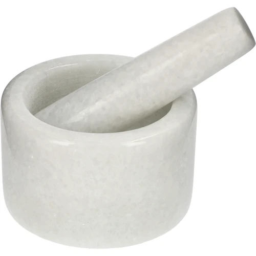 Almofariz de cozinha em mármore, branco, Ø 10 cm