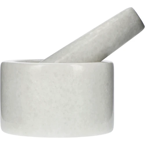 Almofariz de cozinha em mármore, branco, Ø 10 cm - 3