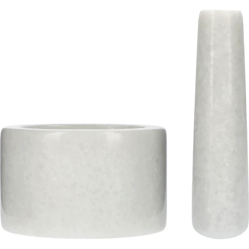 Almofariz de cozinha em mármore, branco, Ø 10 cm - 4