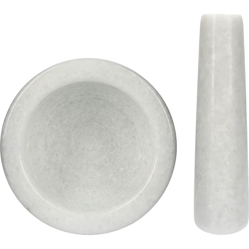 Almofariz de cozinha em mármore, branco, Ø 10 cm - 5
