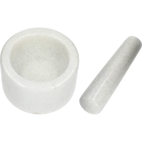 Almofariz de cozinha em mármore, branco, Ø 10 cm - 6