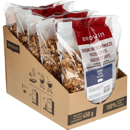 Aparas de madeira para fumagem/grelhar, ameixeira, 450 g, classe 8 - 2