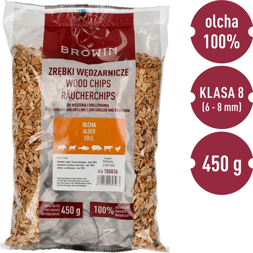 Aparas de madeira para fumar/grelhar, amieiro, 450 g, classe 8 - 3