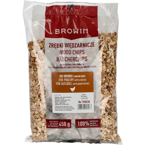 Aparas para fumagem/grelhar, 50% macieira + 50% faia, 450 g, classe 8
