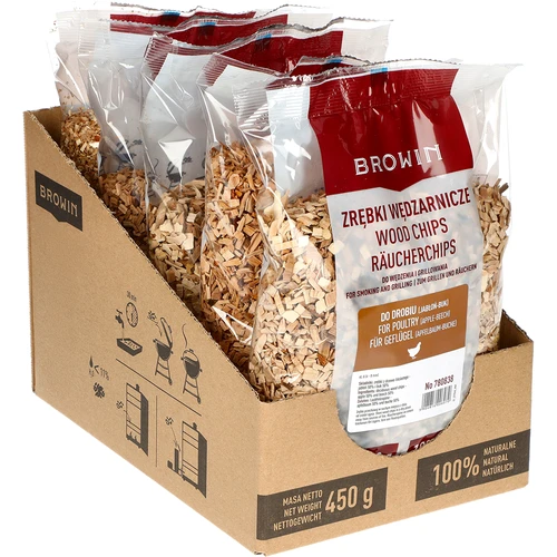 Aparas para fumagem/grelhar, 50% macieira + 50% faia, 450 g, classe 8 - 2