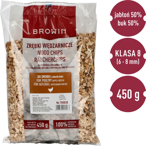 Aparas para fumagem/grelhar, 50% macieira + 50% faia, 450 g, classe 8 - 3