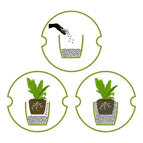 Argila expandida para plantas em vaso, jardinagem e florestas em vidro 10–20 mm, 4 L - 14
