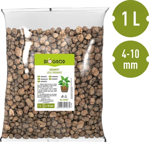 Argila expandida para plantas em vaso, jardinagem e florestas em vidro, 4-10 mm, 1L - 3
