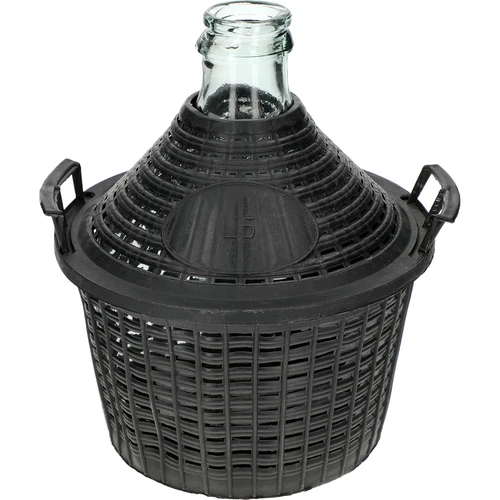 Balão para vinho 5 L com cesto de plástico - 2