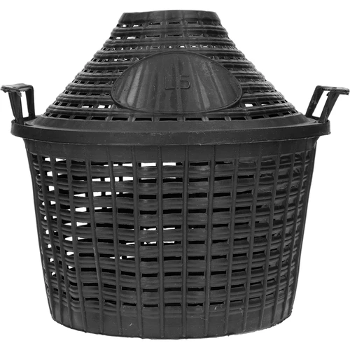 Balão para vinho 5 L com cesto de plástico - 5