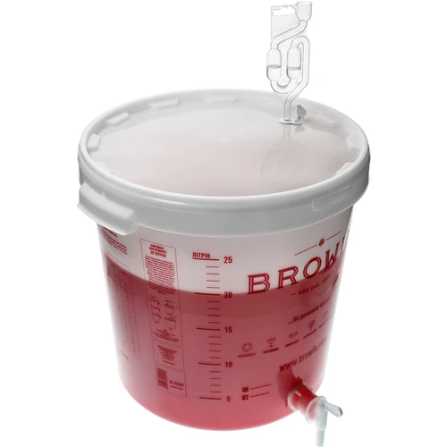 Balde de fermentação 30 L com tampa, torneira e borbulhador UA - 12