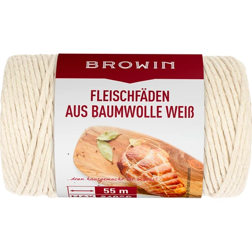 Barbante de algodão para atar carne branco (240°C) 55 m - 2