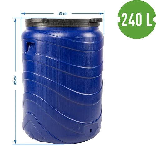 Barril para fermentação 240 L azul - 9