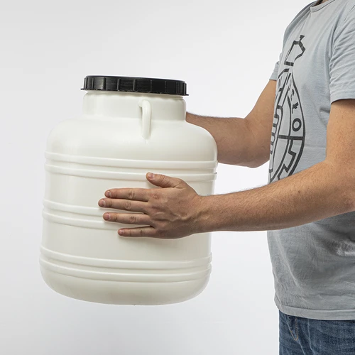 Barril para fermentação 40 L - branco, com alças - 9