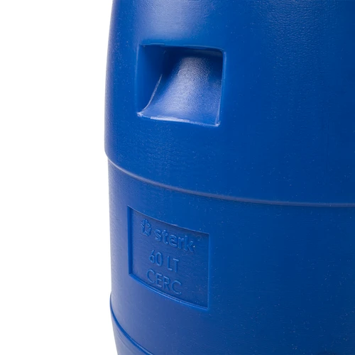 Bidão para couve fermentada 60 L, com aro de aperto, azul, Sterk - 7