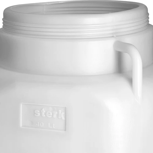 Bidão quadrado 40 L, branco, com asas, Sterk - 8