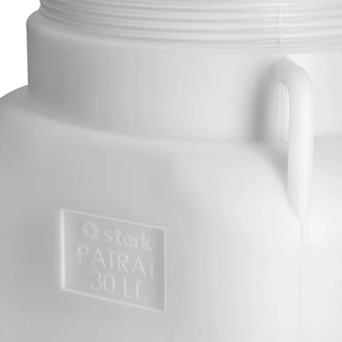 Bidão Quadrado de 30 L, branco, com pegas, Sterk - 8