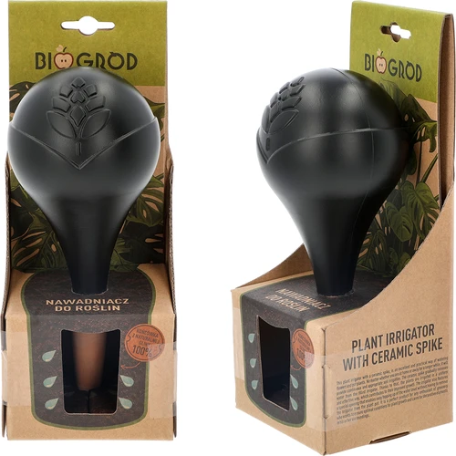 Bola de rega para plantas, preta mate com estaca cerâmica (em embalagem) 400 ml