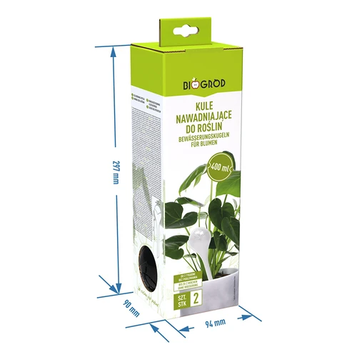 Bolas de rega para plantas, pretas mate, 400 ml, 2 unidades - 4