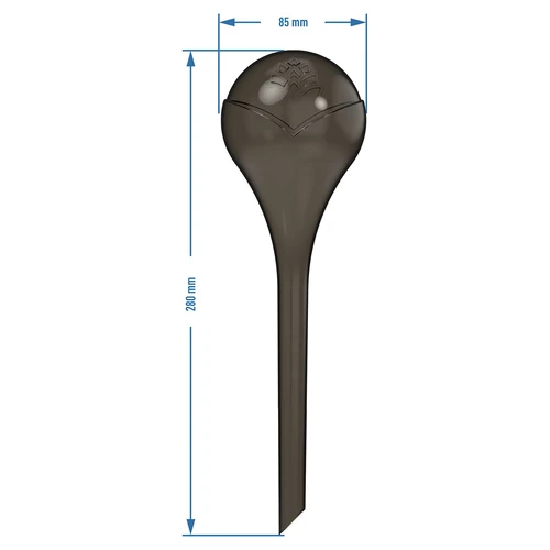 Bolas de rega para plantas, pretas transparentes, 400 ml, 4 unidades - 5