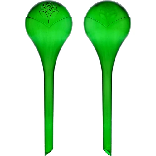 Bolas de rega para plantas, verdes transparentes, 400 ml, 2 unid.