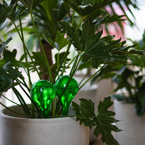 Bolas de rega para plantas, verdes transparentes, 400 ml, 2 unid. - 13