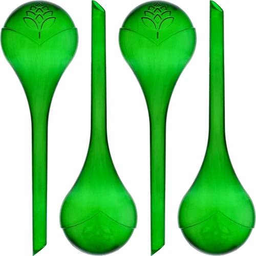 Bolas de rega para plantas, verdes transparentes, 400 ml, 4 un.
