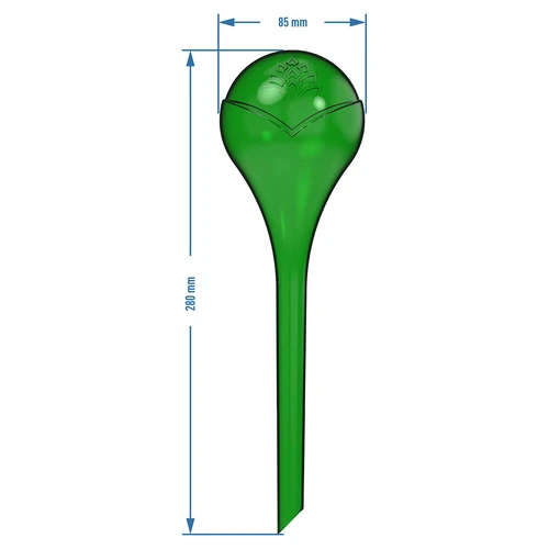 Bolas de rega para plantas, verdes transparentes, 400 ml, 4 un. - 5