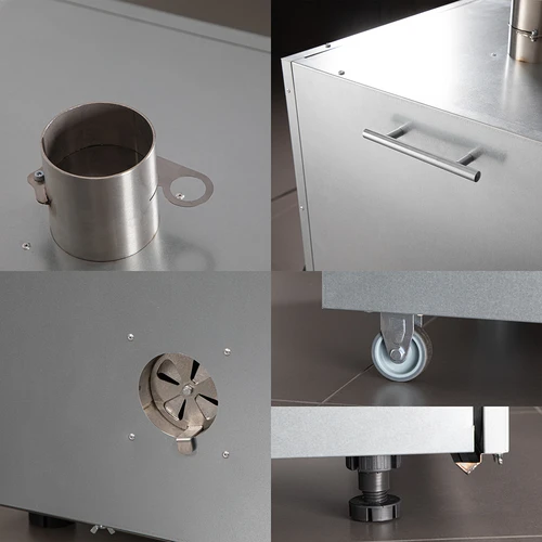 Câmara de fumagem metálica 220 L, com rodas - 3